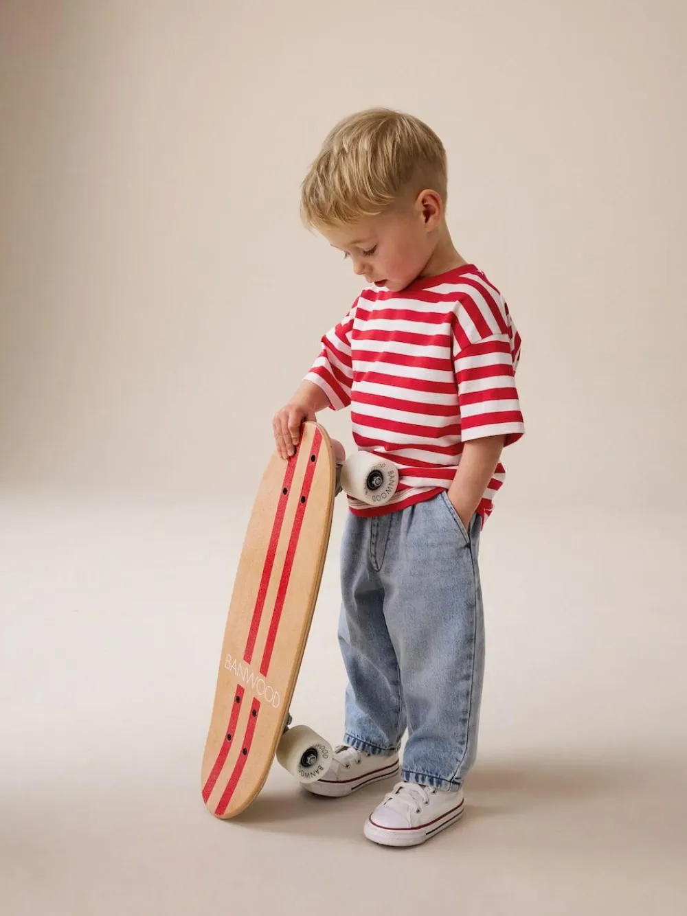 New Next Short Sleeve Stripe T-Shirt (3mths-7yrs) (3mths-7yrs) Red/White