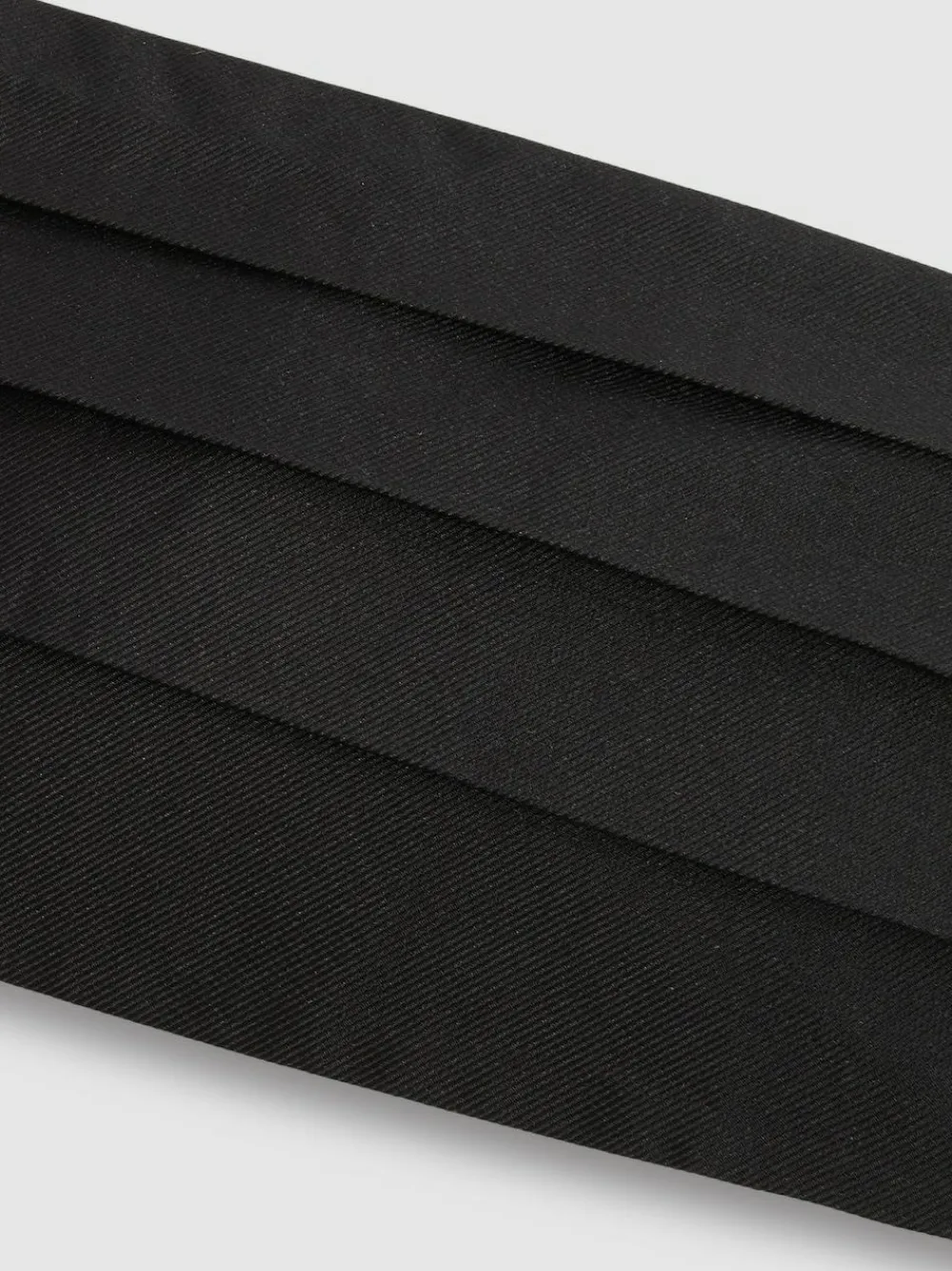 Outlet Reiss Cameron Silk Grosgrain Cummerbund Black