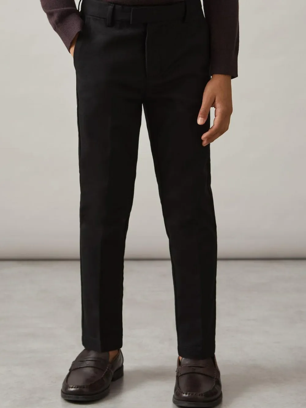 Outlet Reiss Eastbury 13-14 yrs Slim-Fit Cotton-Blend Chinos Black