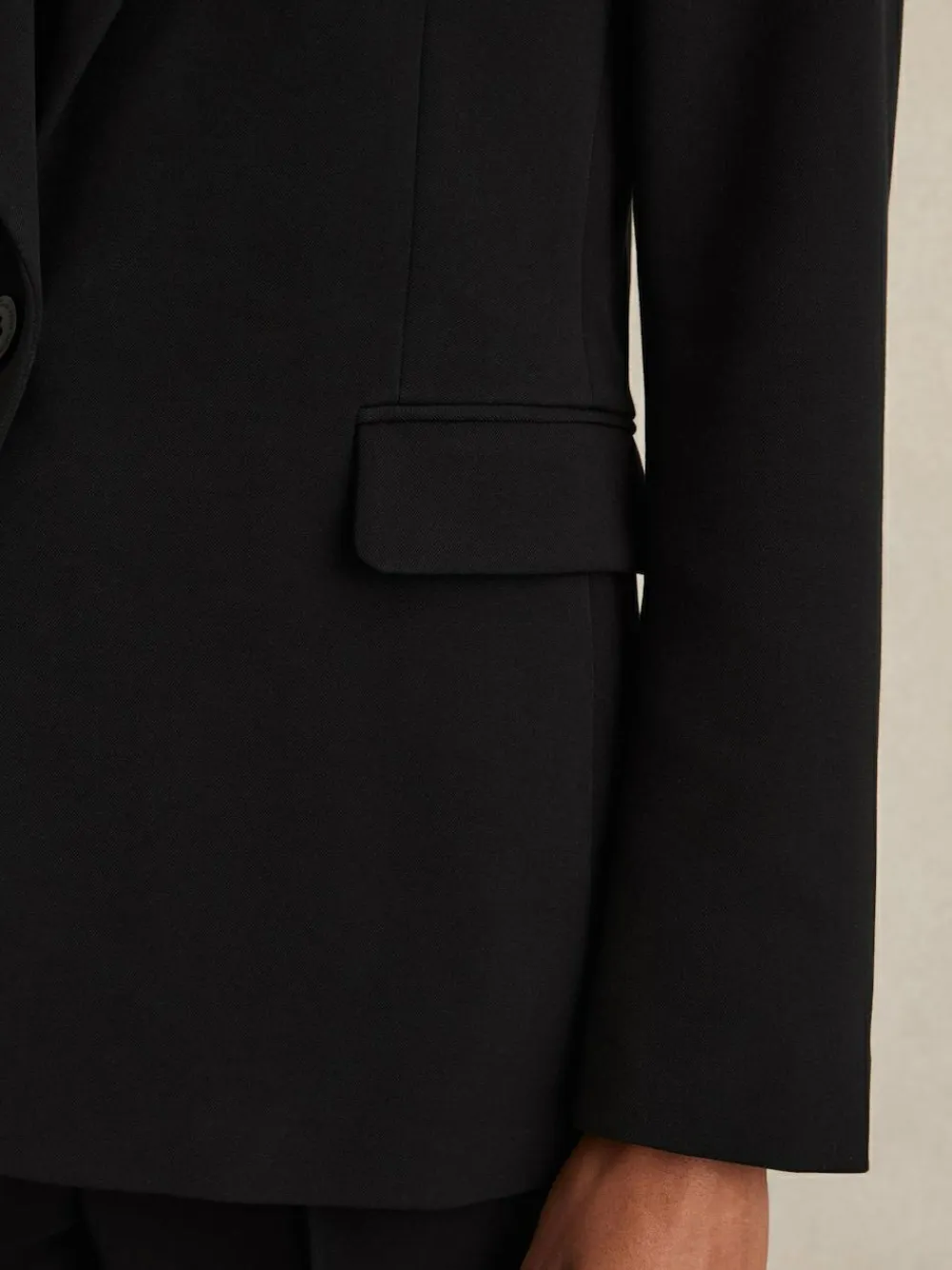 Sale Reiss Gabi Petite Tailored Single Breasted Suit Blazer Black