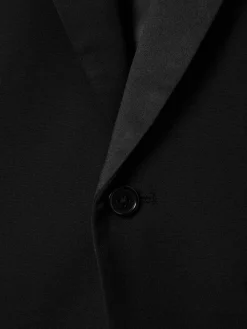 Outlet Reiss Black Knightsbridge B 3-9 yrs Single-Breasted Tuxedo Blazer Wool-Blend