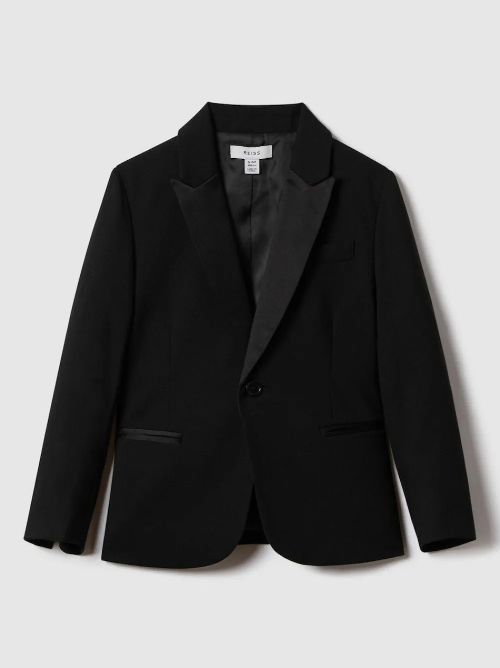 Online Reiss Black Knightsbridge B 9-13 yrs Single-Breasted Tuxedo Blazer Wool-Blend