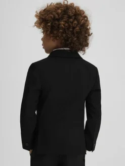 Online Reiss Black Knightsbridge B 9-13 yrs Single-Breasted Tuxedo Blazer Wool-Blend