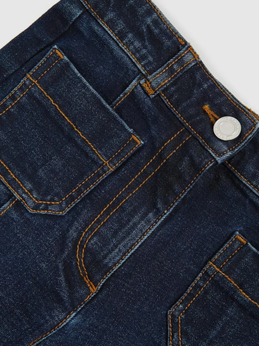 Reiss Blue Sakura 9-13 yrs Patch-Pocket Flared Jeans