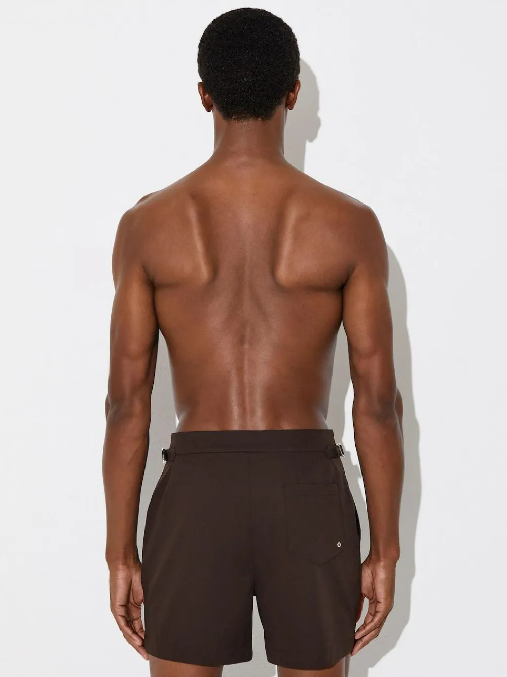 Online Reiss Sun Side-Adjuster Swim Shorts Chocolate Brown