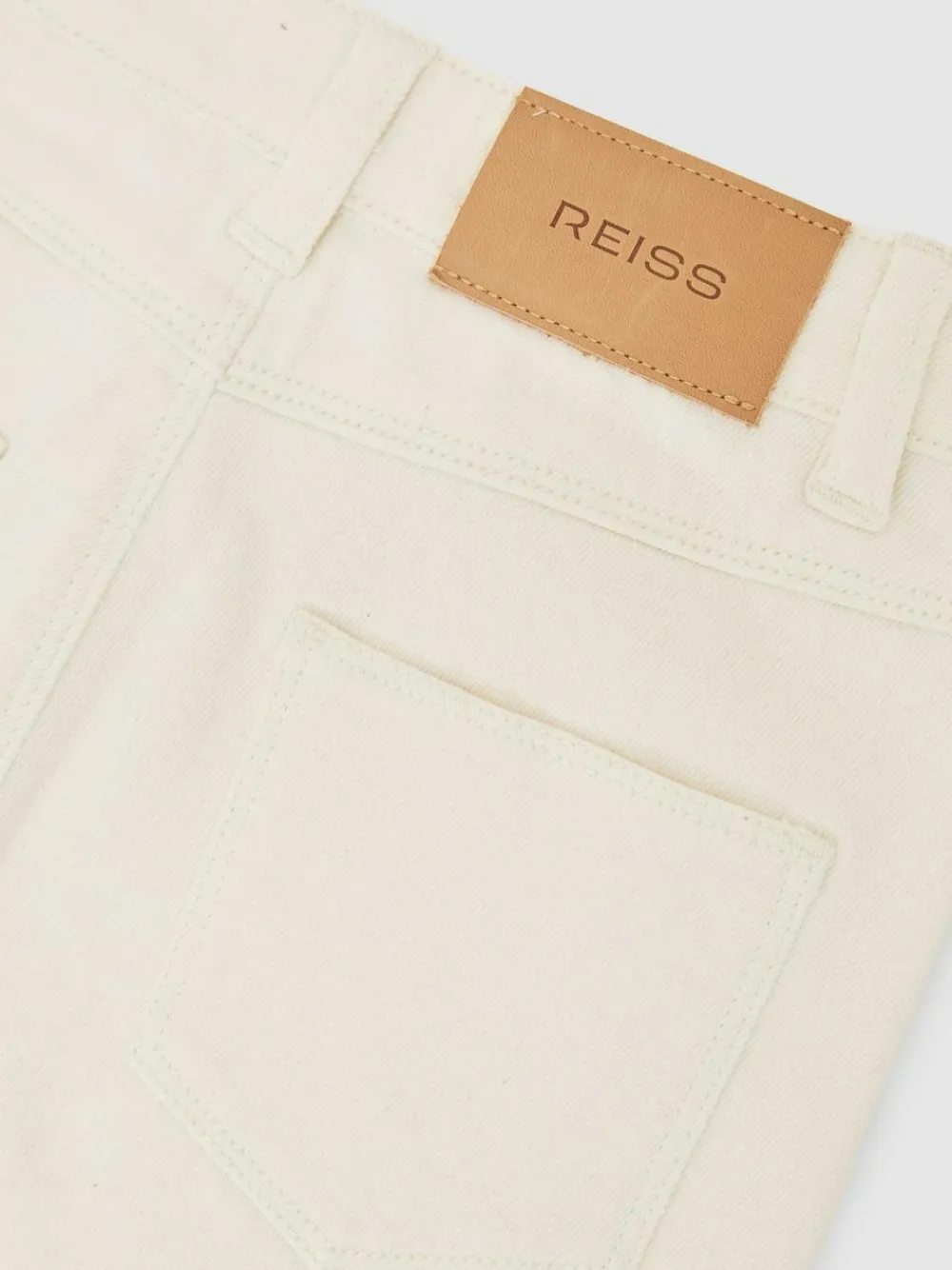 Discount Reiss Sky 9-13 yrs Wide-Leg Jeans Ecru