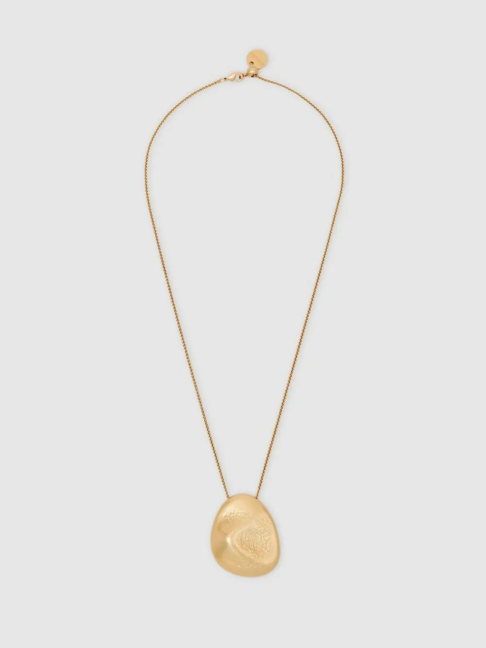 Outlet Reiss Gold Perdita Tone Textured Pebble Pendant Necklace