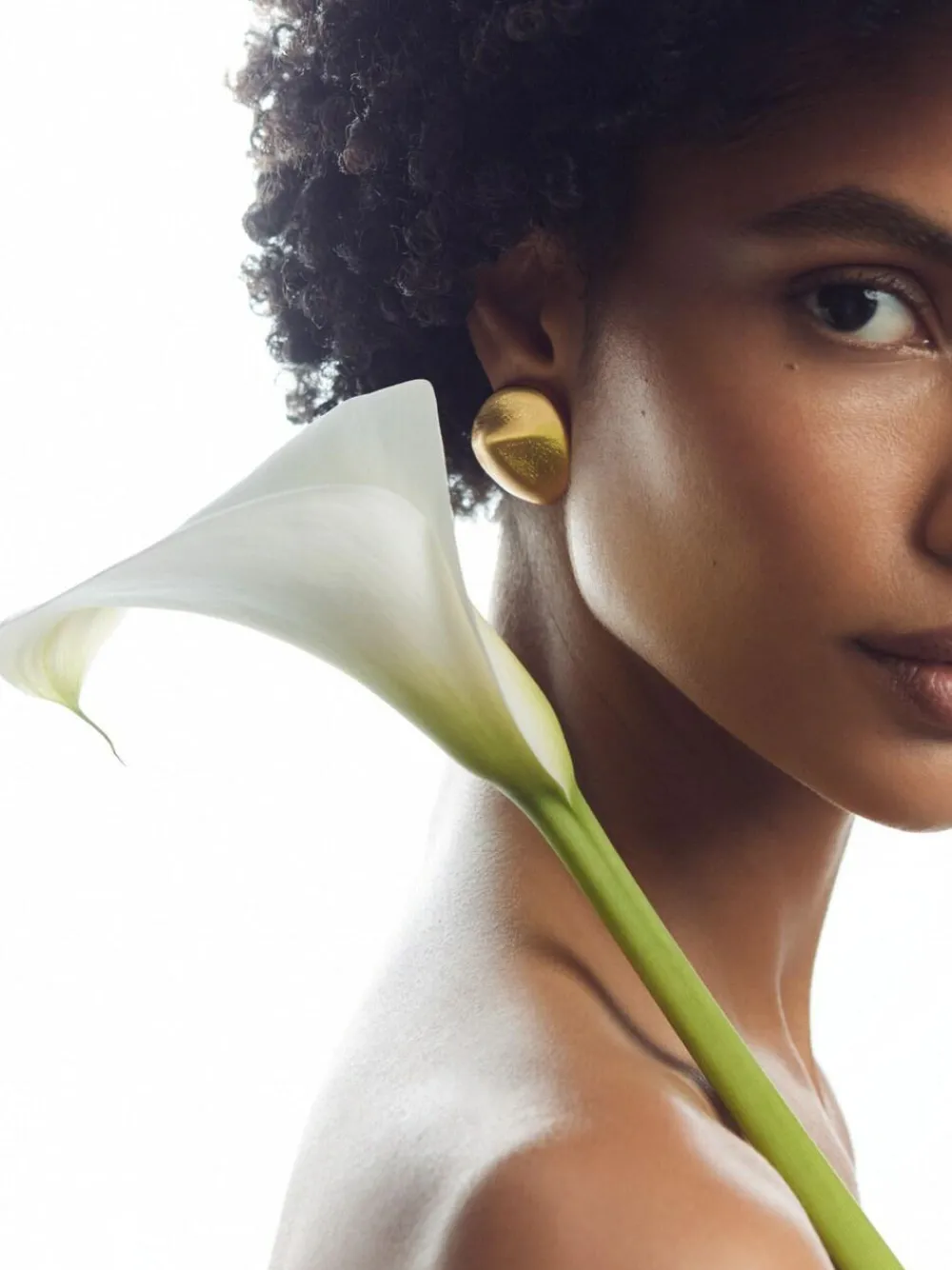 Best Reiss Gold Pernilla Tone Textured Pebble Earrings
