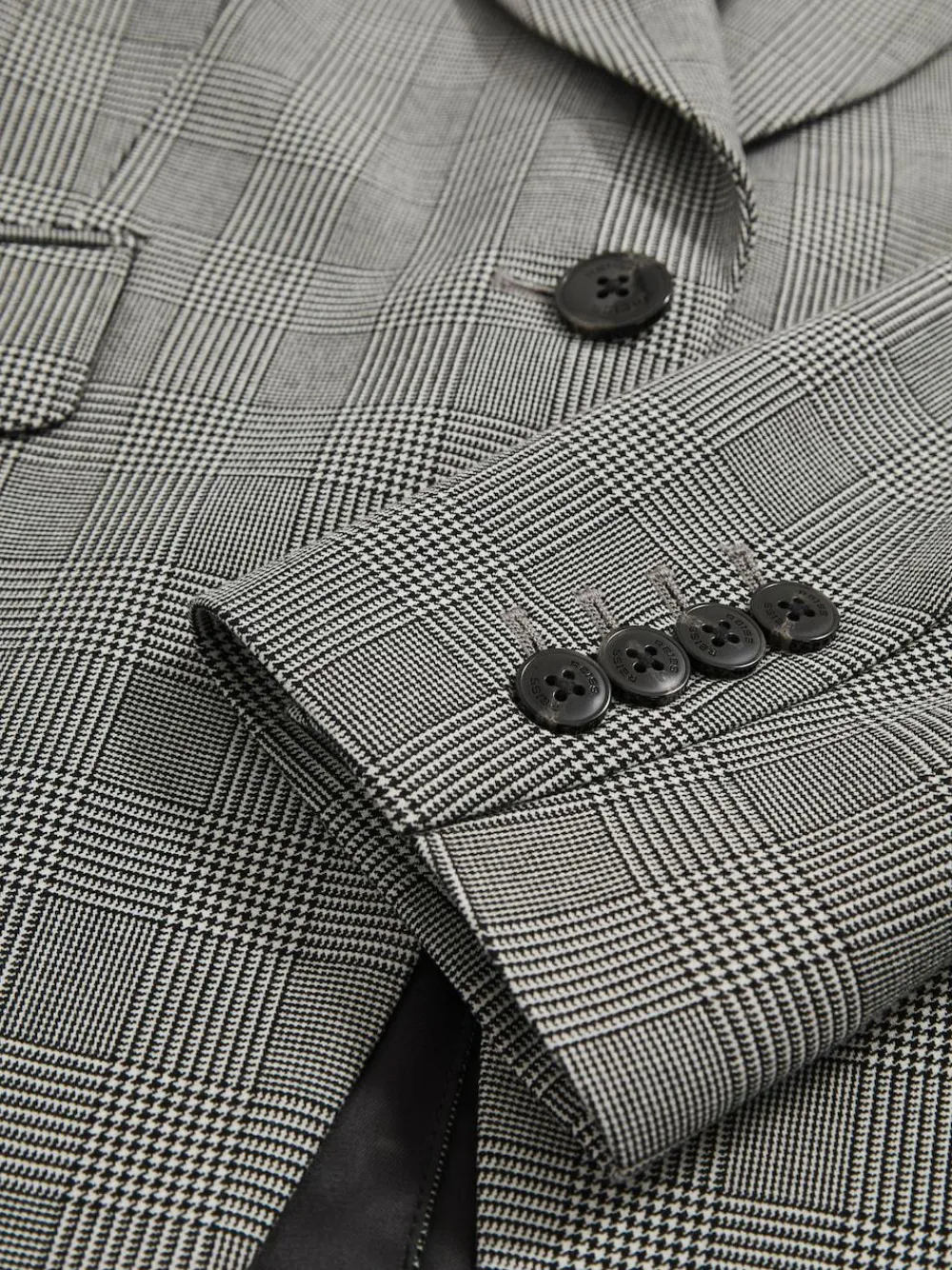 Reiss Grey Brooklyn Single-Breasted Check Suit Blazer^Women Blazers