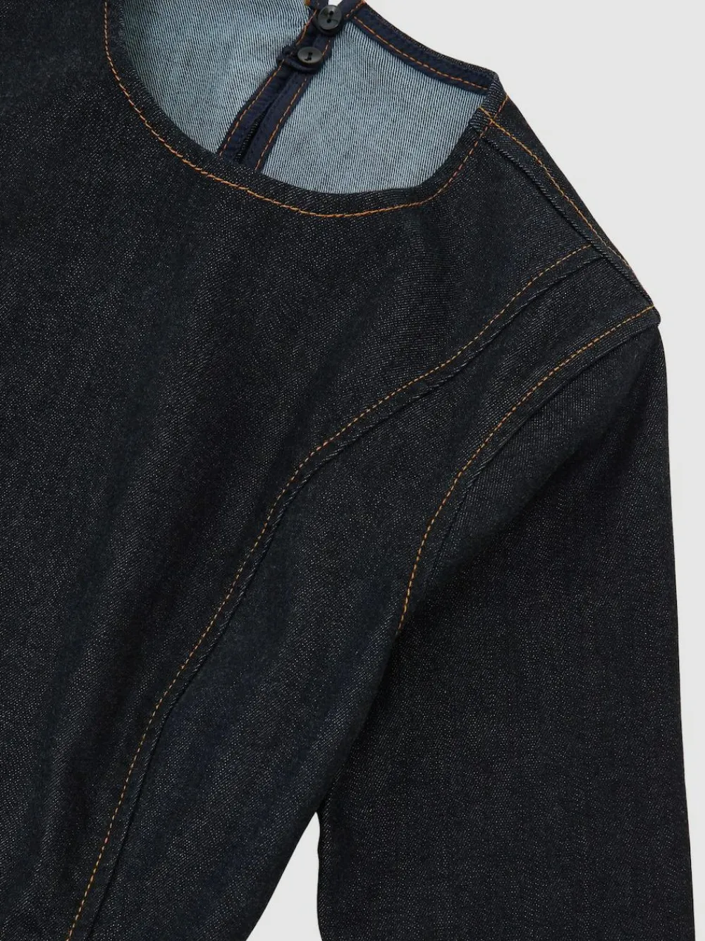 New Reiss Indigo Blue Sanata Wide-Leg Open-Back Denim Jumpsuit