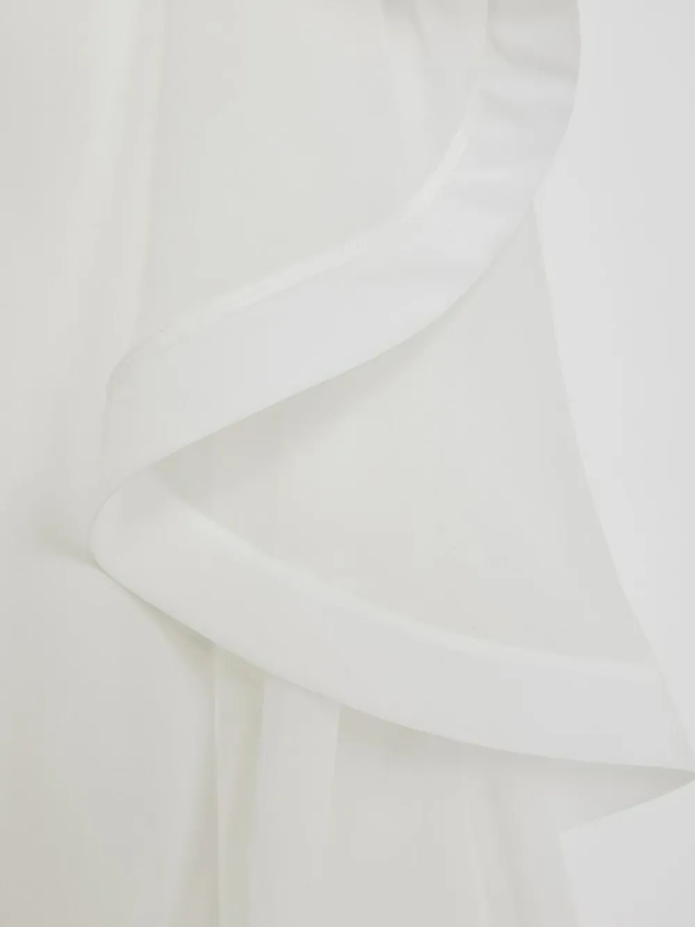Hot Reiss Ivory Rhiannon Silk Ruffle Bandeau Wide-Leg Jumpsuit