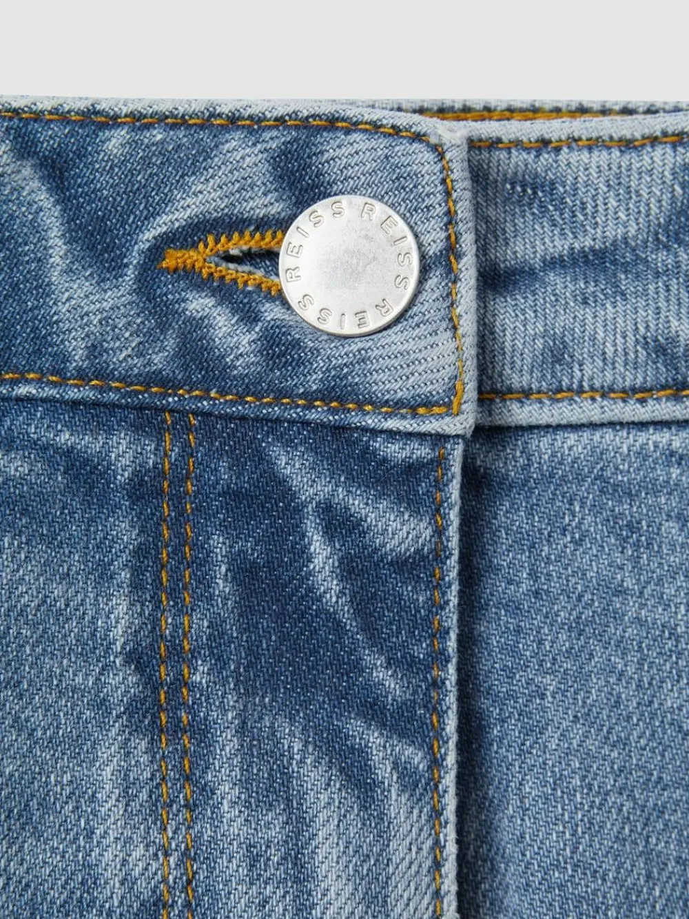 Best Reiss Selin Petite Mid Rise Straight Leg Jeans Light Blue