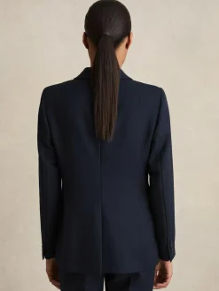 Outlet Reiss Gabi Petite Tailored Single Breasted Suit Blazer Navy