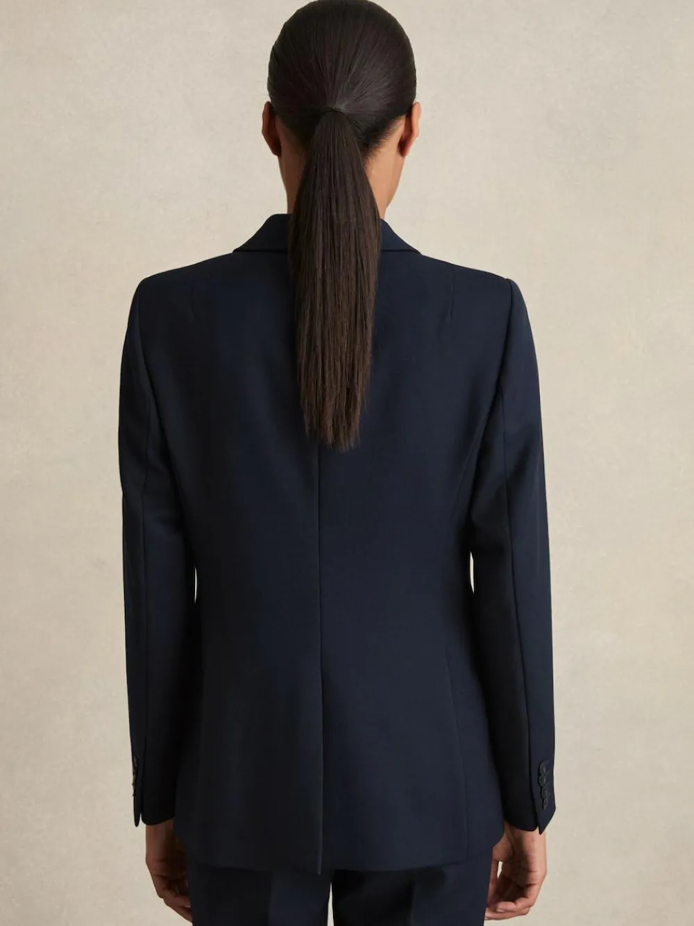 Outlet Reiss Gabi Petite Tailored Single Breasted Suit Blazer Navy