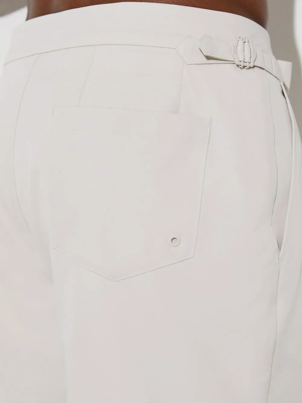 Reiss Sun Side-Adjuster Swim Shorts Off White