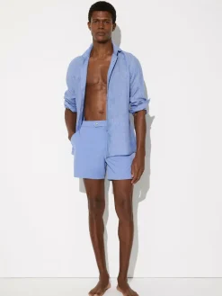 Outlet Reiss Sun Side-Adjuster Swim Shorts Sky Blue
