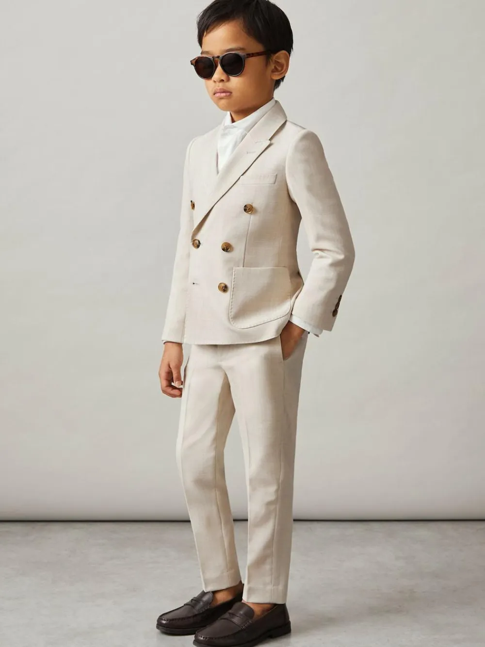 Reiss Stone Belmont T 3-9 yrs Slim-Fit Trousers With Wool^BOY Joggers|Pants & Chinos