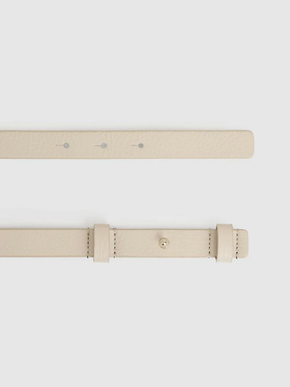 New Reiss Hayley Leather Square Hinge Belt Stone