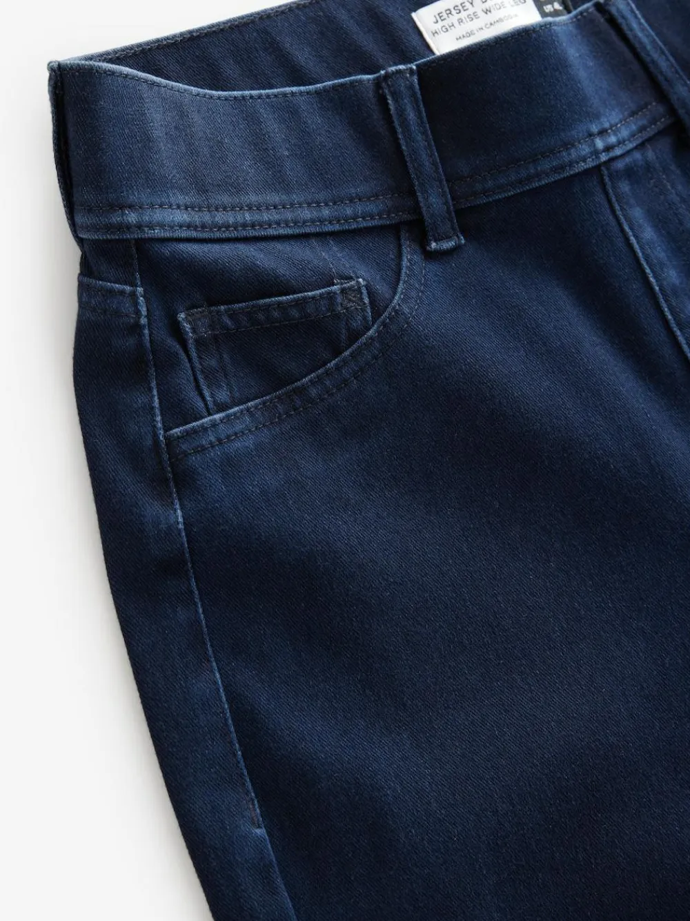 Next Jersey Denim Wide Leg Trousers^Women Jeans|Jeans