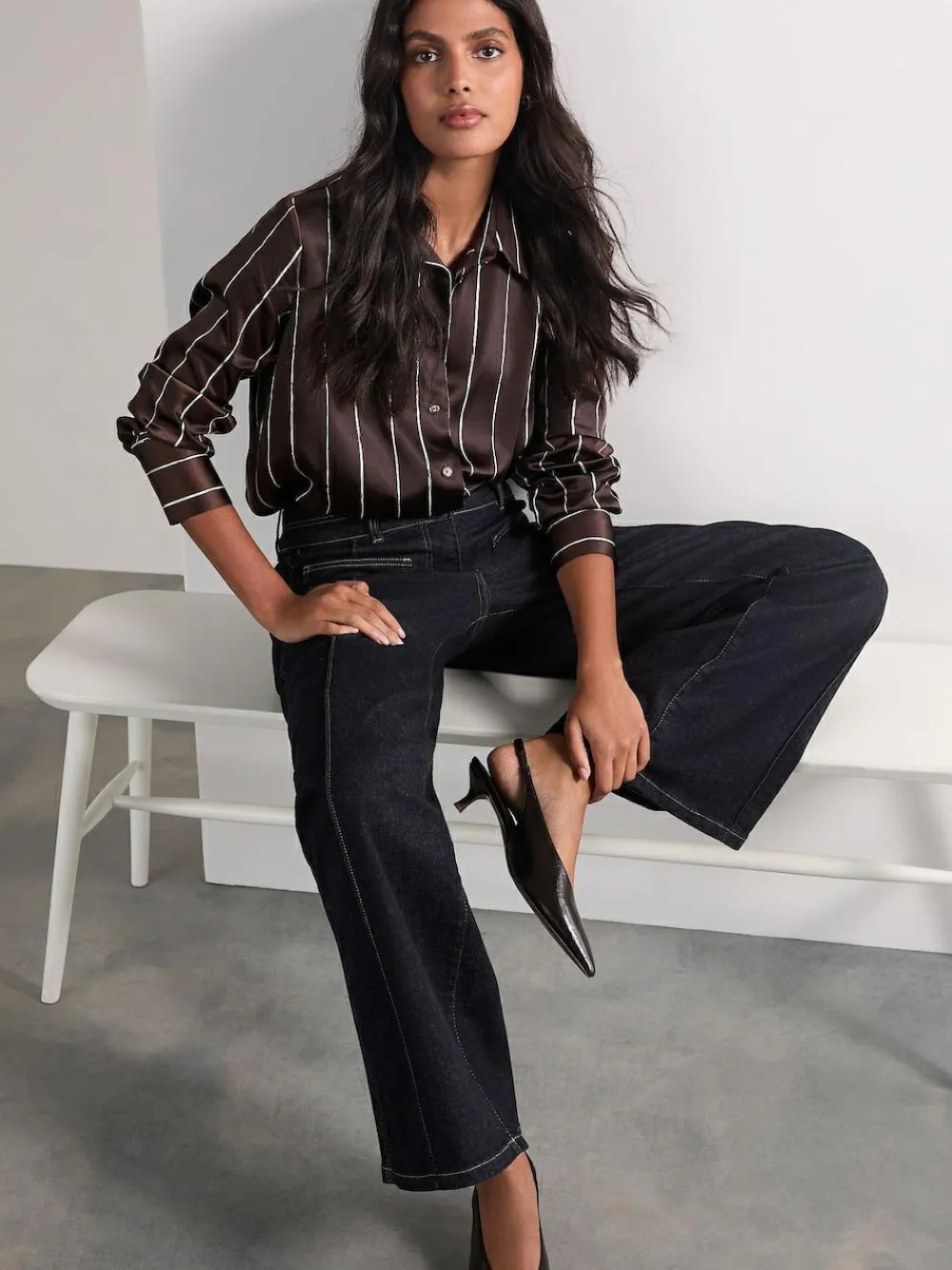 Next Slim Lift and Shape Wide Leg Jeans^Women Jeans|Jeans