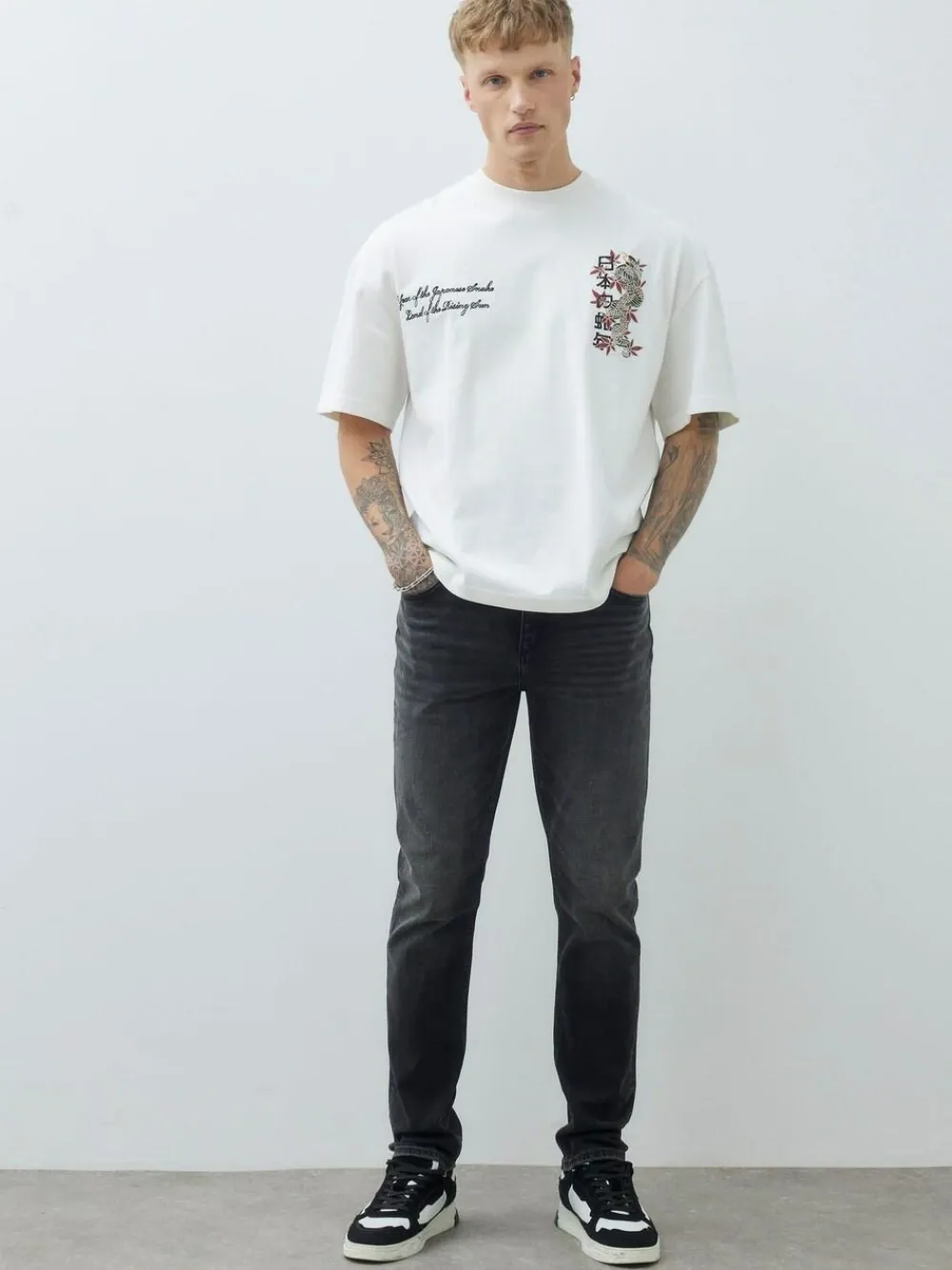Sale River Island Black Slim Fit Washed Stretch Jeans