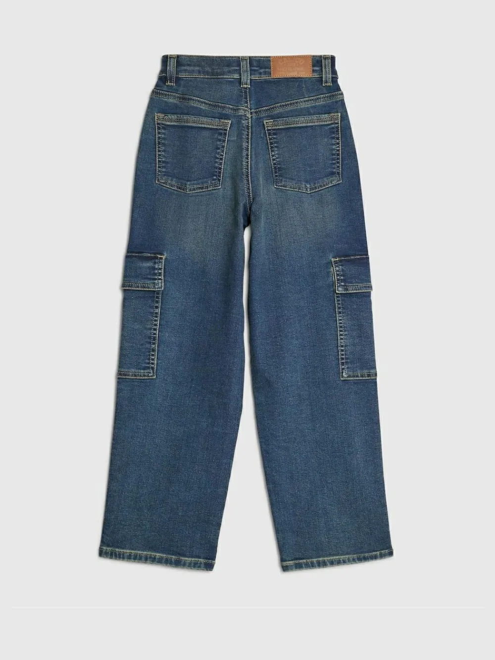 River Island Blue Loose Cargo Pocket Jeans^BOY Jeans|Jeans