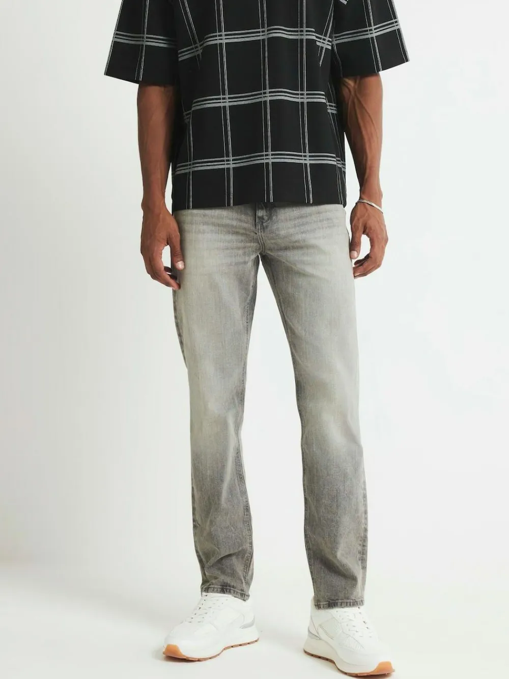 River Island Grey Slim Fit Stretch Jeans^ Jeans|Jeans