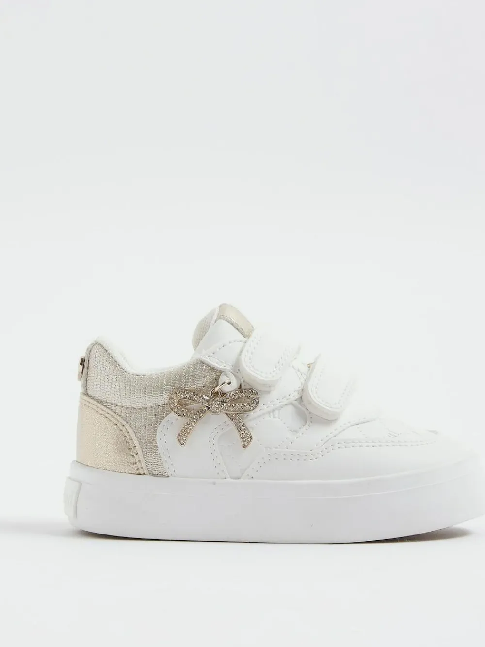 River Island White Girls Bow Charm Trainers^ Sneakers|Sneakers