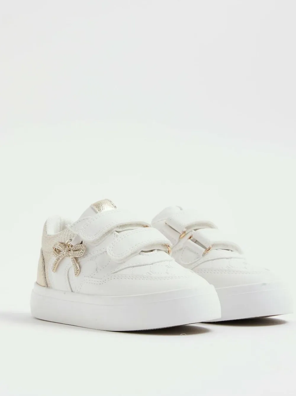 River Island White Girls Bow Charm Trainers^ Sneakers|Sneakers