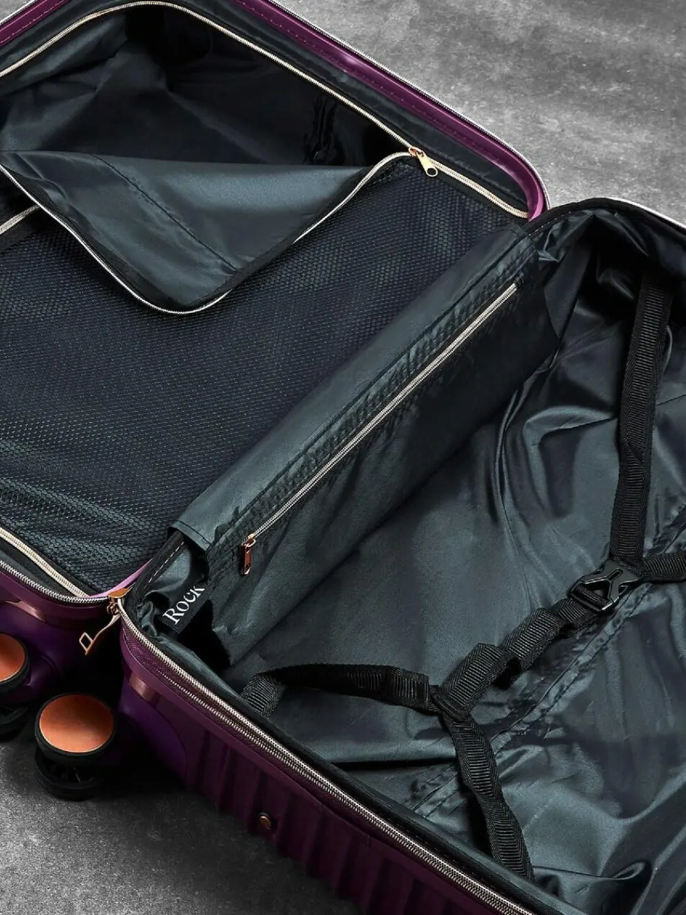 New Rock Luggage Selene Cabin Suitcase Purple