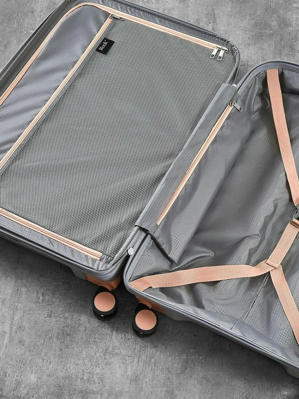 Hot Rock Luggage Tulum Luggage 3 Piece Set Grey