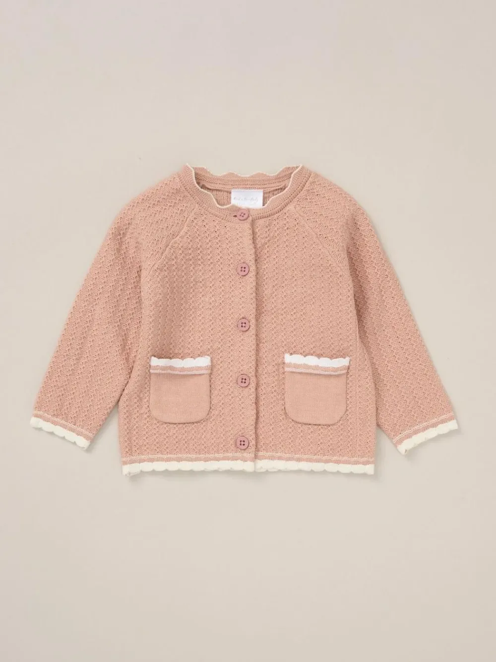 Outlet Rock-A-Bye Baby Boutique Pink Cardigan Woven Dobby Shorts Headband and Tights Outfit Set