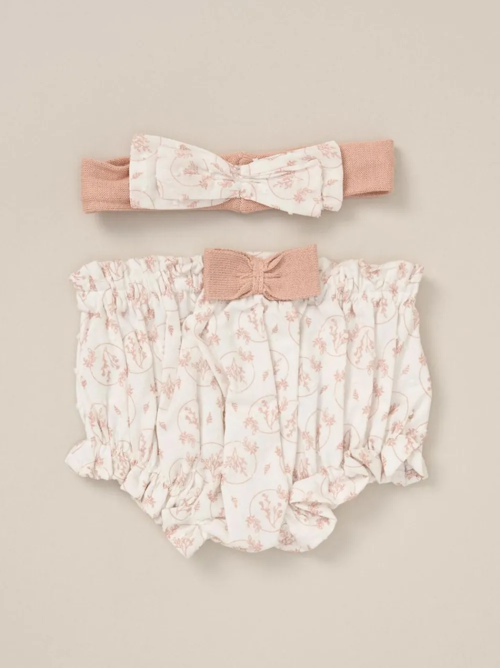 Outlet Rock-A-Bye Baby Boutique Pink Cardigan Woven Dobby Shorts Headband and Tights Outfit Set
