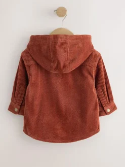 Next Rust Red Hooded Corduroy Overshirt & T-Shirt Set 2 Piece (3mths-7yrs)^BOY Baby Winter Clothing|Coats, Jackets & Pramsuits