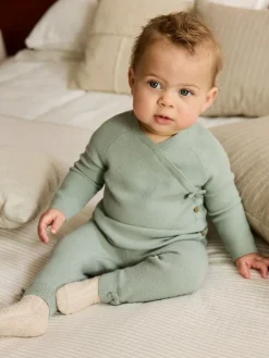 Next Baby Knitted Wrap Jumper and Leggings 2 Piece Set (0mths-2yrs)^ Baby Winter Clothing|Sets & Coords