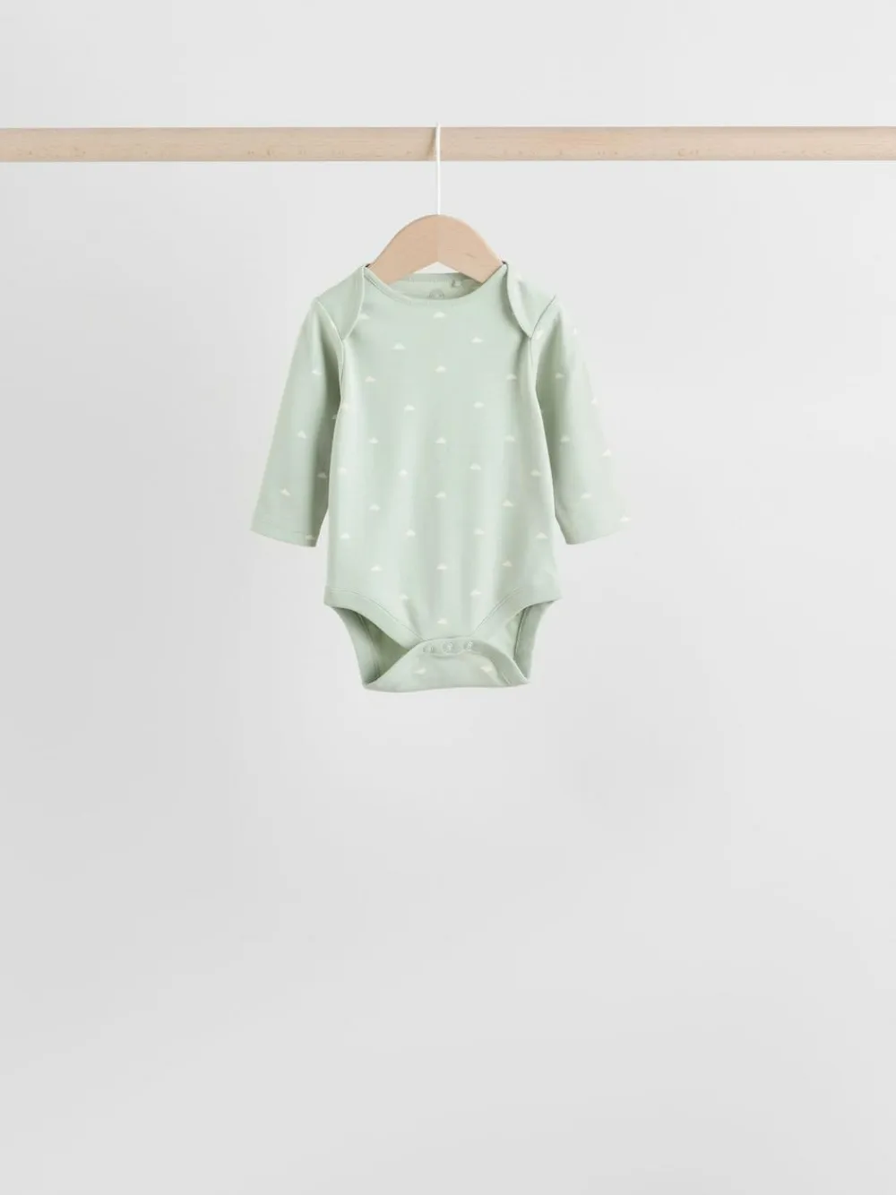Clearance Next Baby Long Sleeve Bodysuits 5 Pack Sage Green