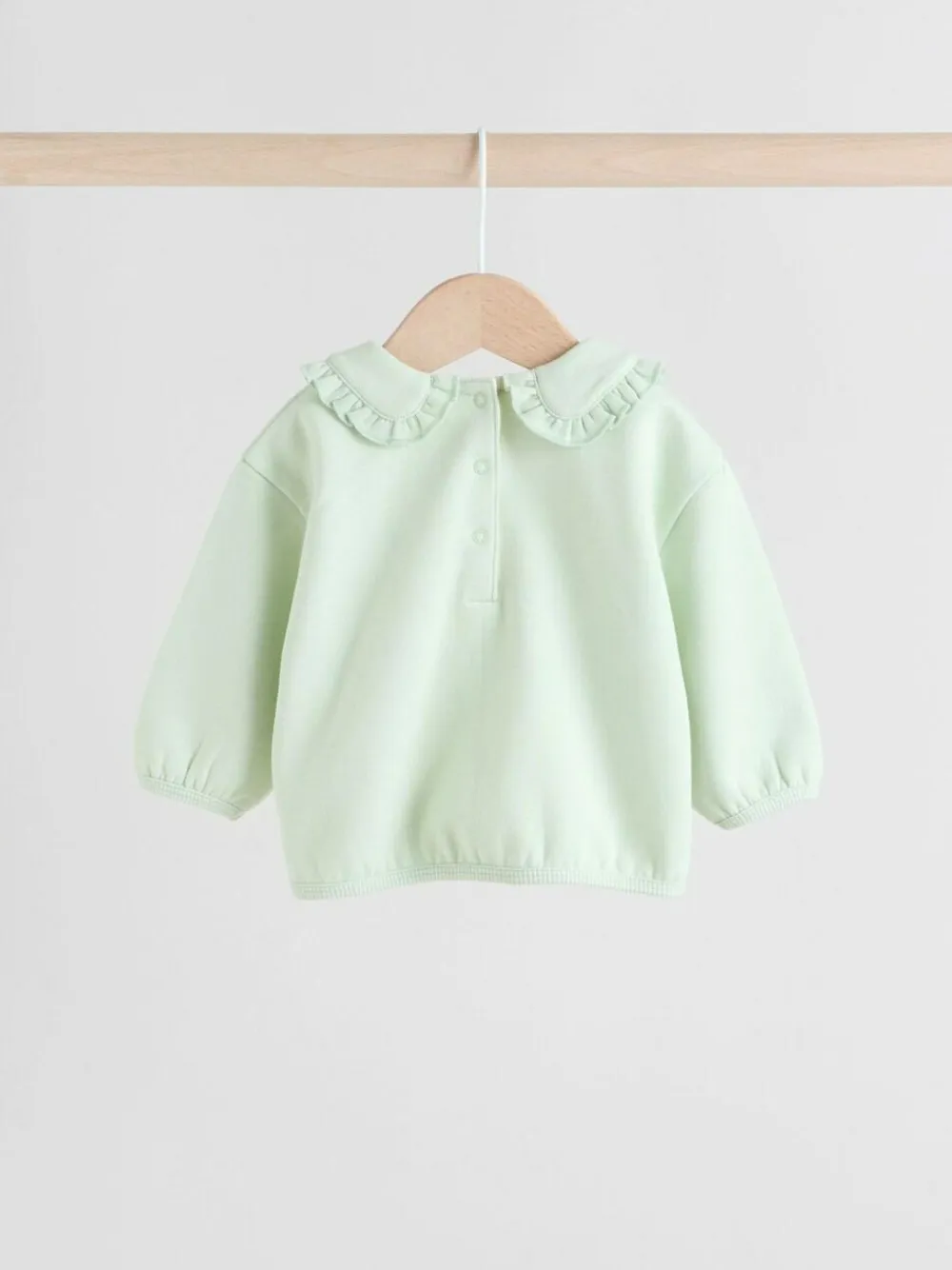 Next Sage Green/ Cream Ditsy Baby Frill Collar Sweater and Leggings 2 Piece Set (0mths-2yrs)^ Sweatshirts & Hoodies|Sets & Coords