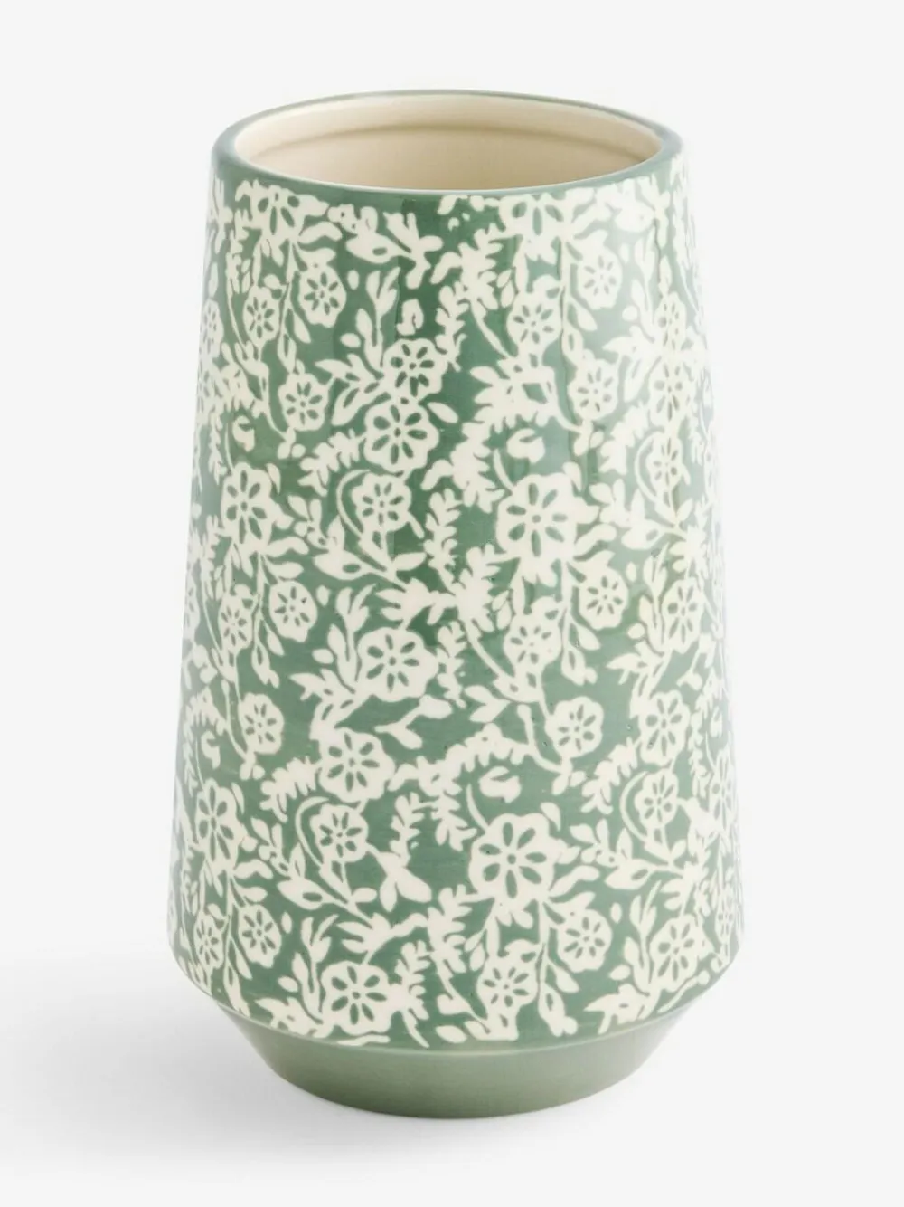 Next Sage Green Floral Print Ceramic Vase^ Vases