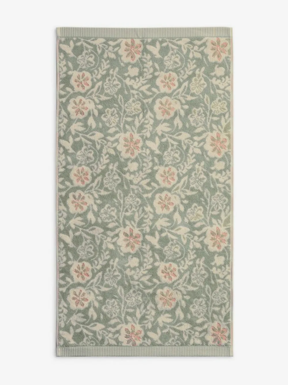 Hot Next Floral Print Towel Sage Green
