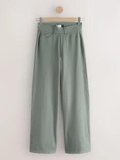 Next Jersey Denim Wide Leg Trousers^Women Jeans|Jeans