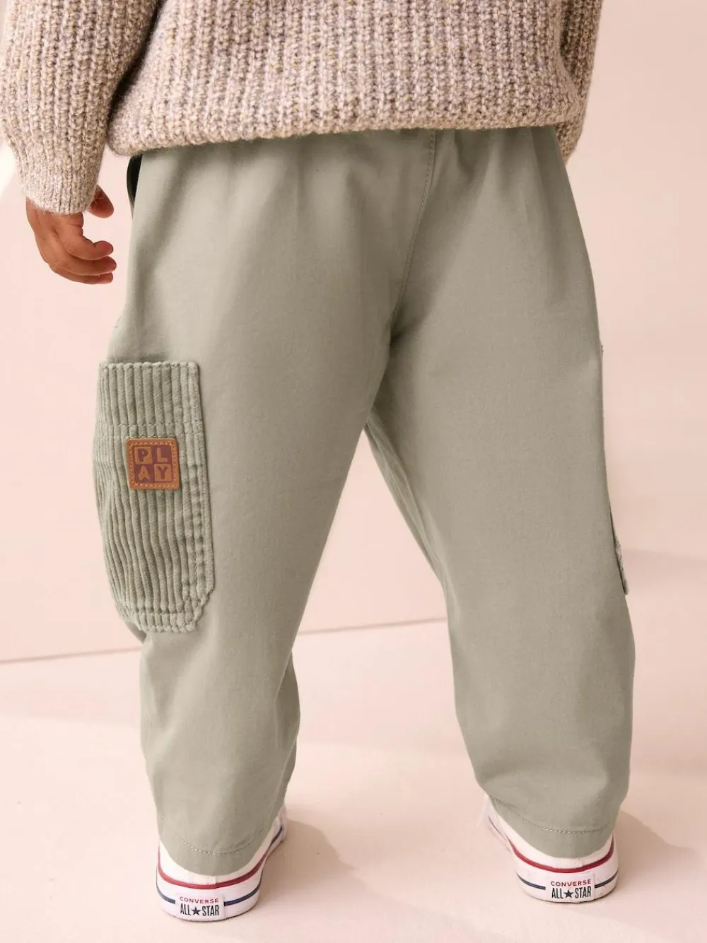 Next Sage Green Side Pocket Pull On Trousers (3mths-7yrs)^BOY Pants & Leggings|Joggers