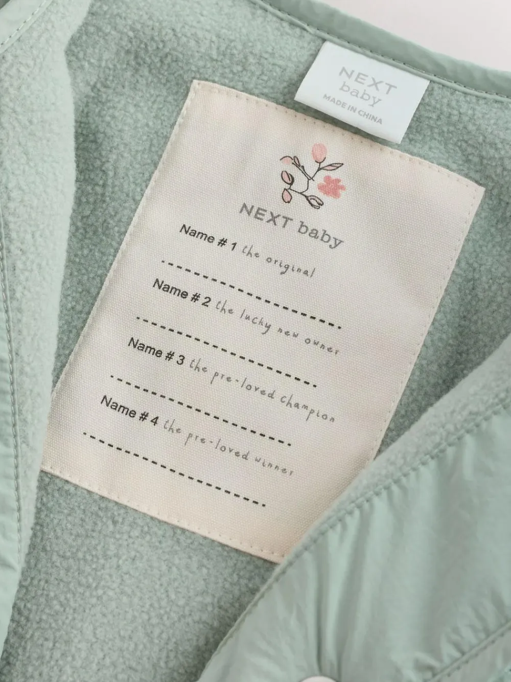 Next Sage Green Tulip Quilted Nylon Baby Jacket (0mths-2yrs)^ Coats, Jackets & Pramsuits|Coats, Jackets & Pramsuits