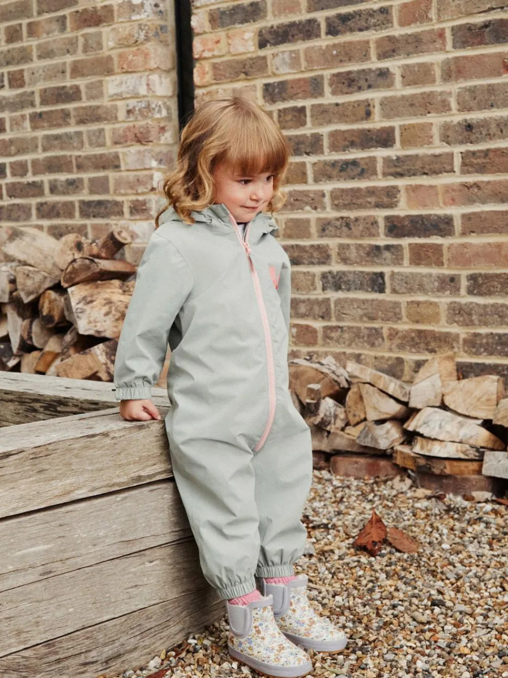Next Sage Green Waterproof Printed Puddlesuit (3mths-7yrs)^ Coats, Jackets & Pramsuits|Coats, Jackets & Pramsuits