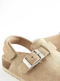Clearance Next Leather Clogs Sand