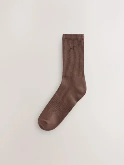Sale self. Choc/Neutral/Pink 3 Pack Cushion Sole Lounge Ankle Socks 3 Pack
