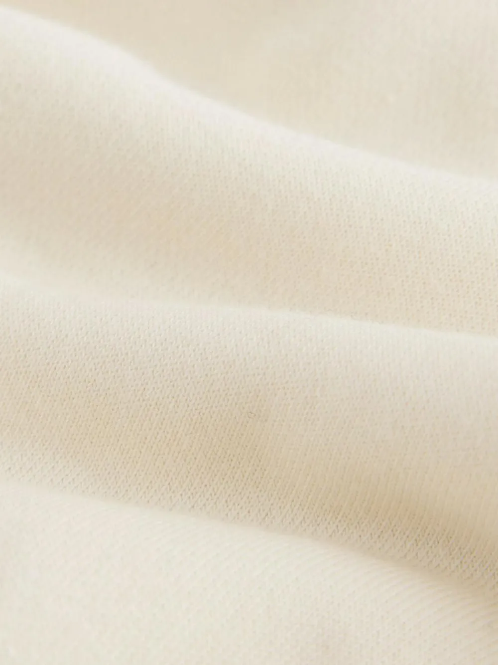 New self. Ecru Half Zip Collar Sweatshirt