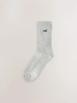 Hot self. Grey / Navy / Berry 3 Pack Cushion Sole Lounge Ankle Socks 3 Pack