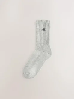 Hot self. Grey / Navy / Berry 3 Pack Cushion Sole Lounge Ankle Socks 3 Pack