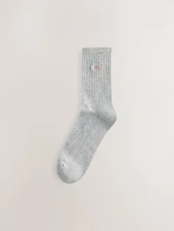 Online self. Mauve/Grey/Cream 3 Pack Cushion Sole Lounge Ankle Socks 3 Pack