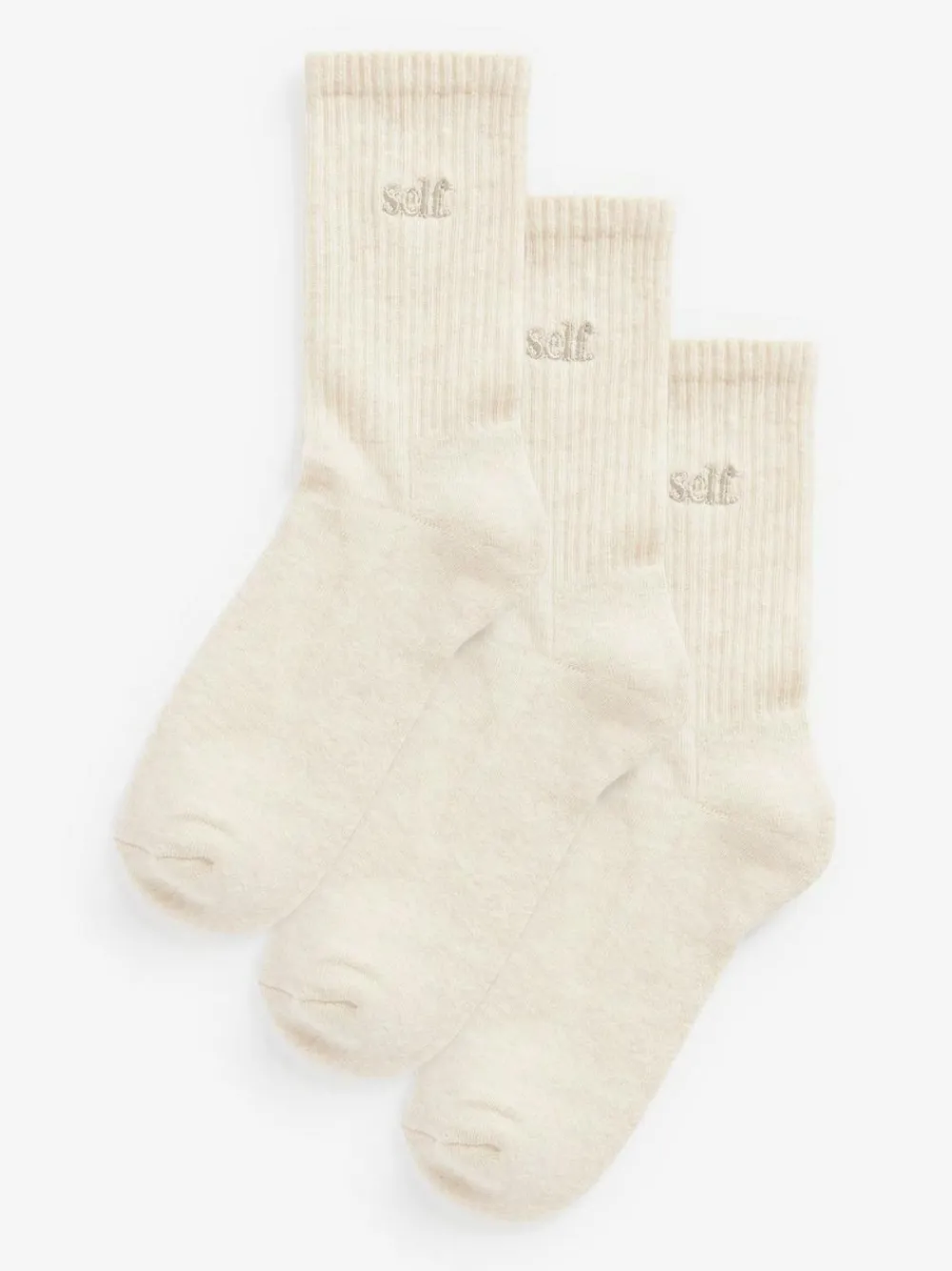 self. Oat 3 Pack Cushion Sole Lounge Ankle Socks 3 Pack^Women Socks & Tights|Sportswear